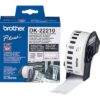 Лента Brother DK-22210 Roll White Continuous Length Paper Tape 29mmx30.48M (Black on White) - DK22210