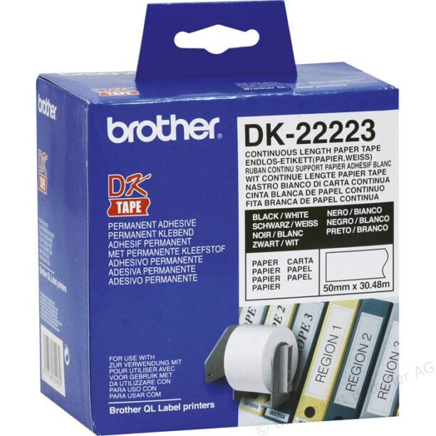 Лента Brother Paper Tape Continuous 50mm x 30.48m for QL-5 - DK22223