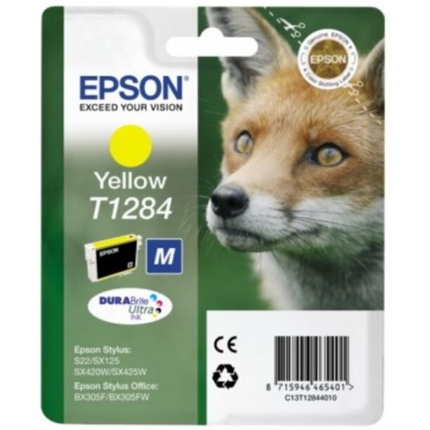 Мастило за Epson Stylus S22/SX125/SX420W/SX425W/SX525WD/BX305F/BX320FW/BX625FWD - Yellow - C13T12844012 - 225к цена