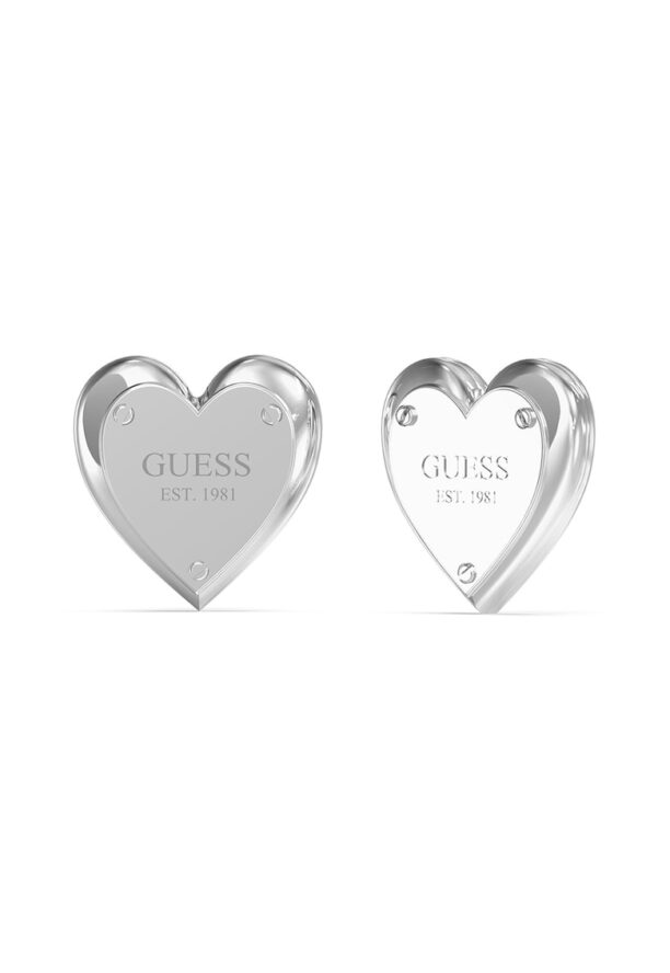 Обеци с форма на заключено сърце GUESS