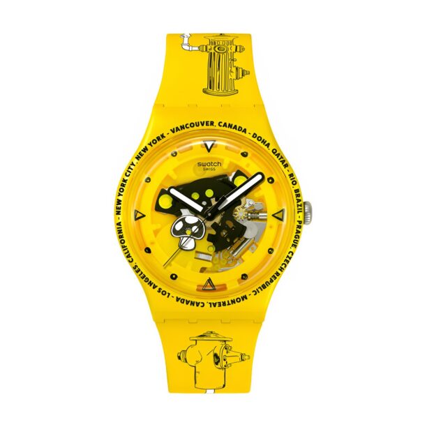 Оригинален Дамски Часовник Swatch Time With Andy Anderson SO29J101