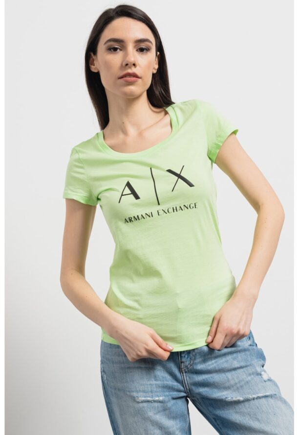 Памучна слим тениска ARMANI EXCHANGE