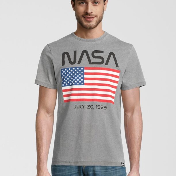 Памучна тениска NASA Moon Landing Date USA Flag 5377 Recovered