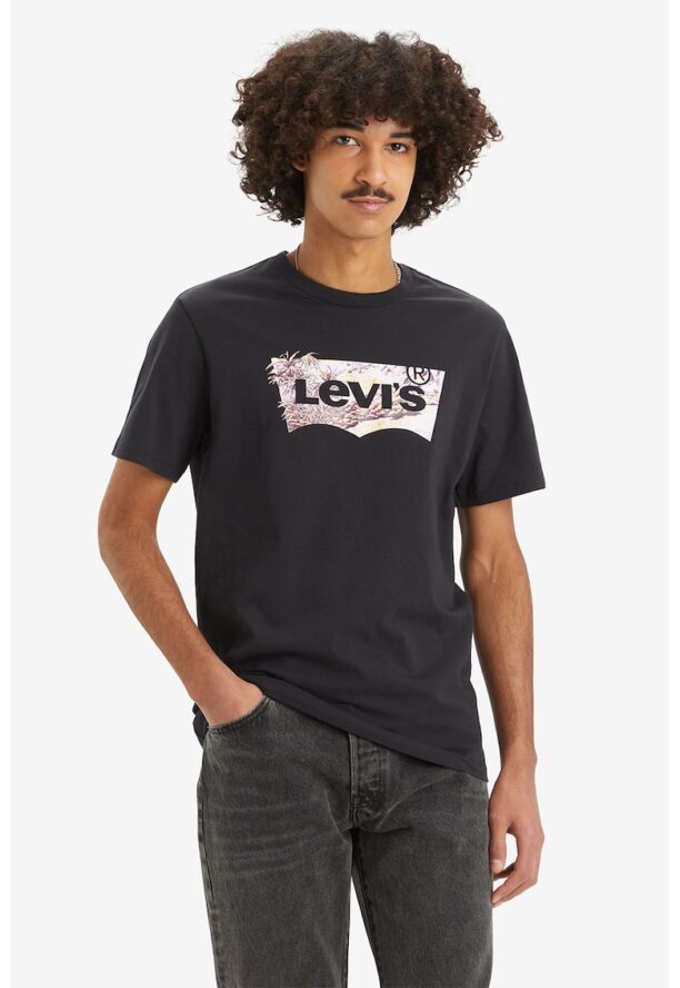 Памучна тениска с овално деколте Levis