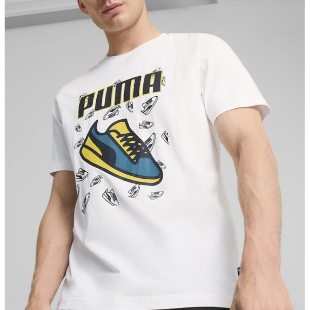 Памучна тениска с овално деколте Puma