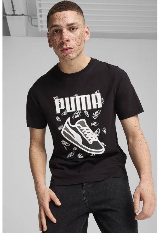 Памучна тениска с овално деколте Puma