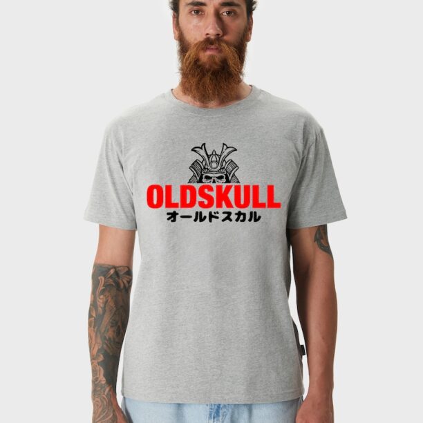 Памучна тениска с принт Oldskull