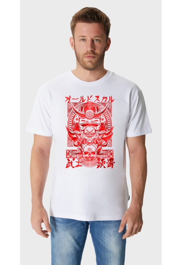 Памучна тениска с принт Samurai Oldskull