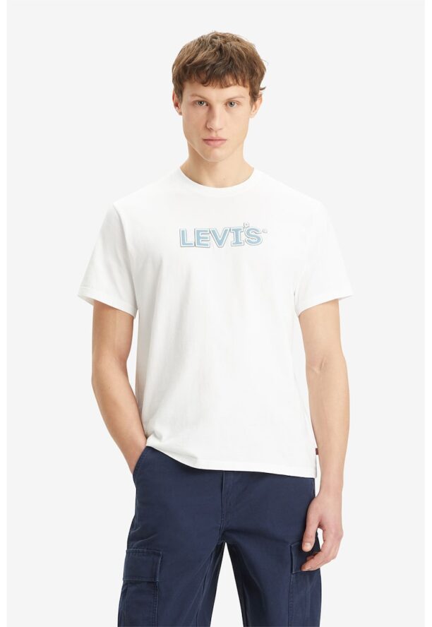 Памучна тениска със свободна кройка и лого Levis