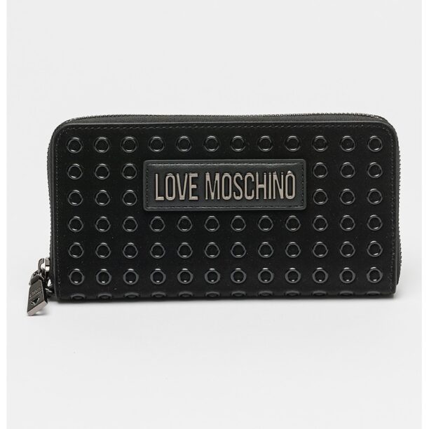 Портмоне от еко кожа с декоративни отвори Love Moschino