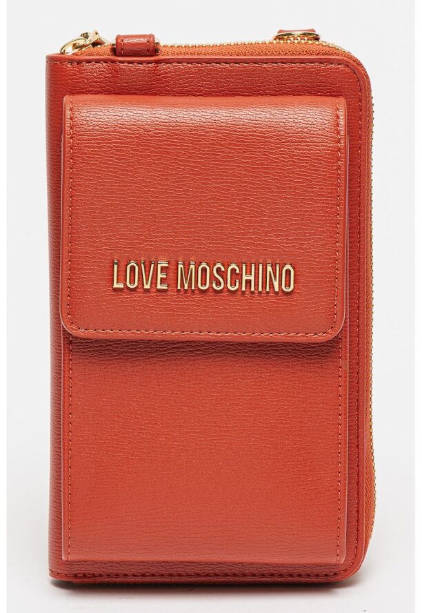 Портмоне от еко кожа с презрамка с верижка Love Moschino