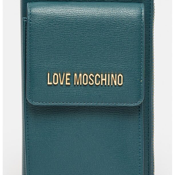 Портмоне от еко кожа с презрамка с верижка Love Moschino