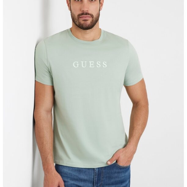 Слим тениска с бродирано лого GUESS