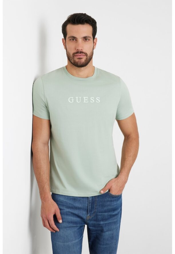 Слим тениска с бродирано лого GUESS