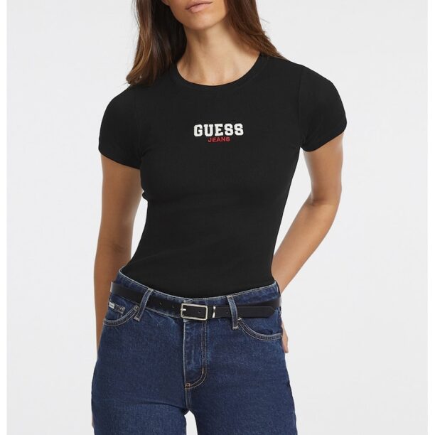 Слим тениска с овално деколте GUESS JEANS