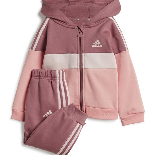 Спортен екип с качулка и цветен блок adidas Sportswear