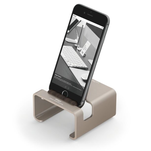 Стойка за бюро Elago M3 Stand - поставка от алуминий и дърво за iPhone 6/6+/5/5S/5C