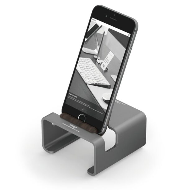 Стойка за бюро Elago M3 Stand - поставка от алуминий и дърво за iPhone 6/6+/5/5S/5C