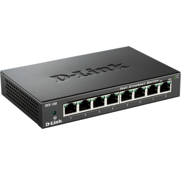 Суич D-Link DES-108 8-port 10/100 Desktop Суич цена