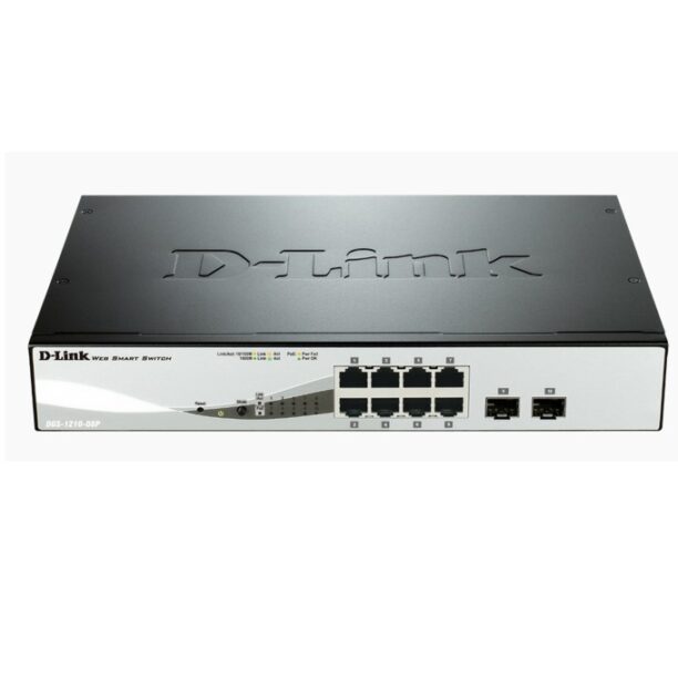 Суич D-Link DGS-1210-08P 8Ports 10/100/1000Mbps