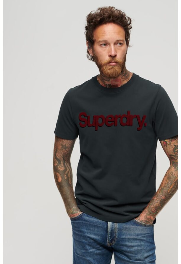 Тениска Core Classic с овално деколте и лого SUPERDRY