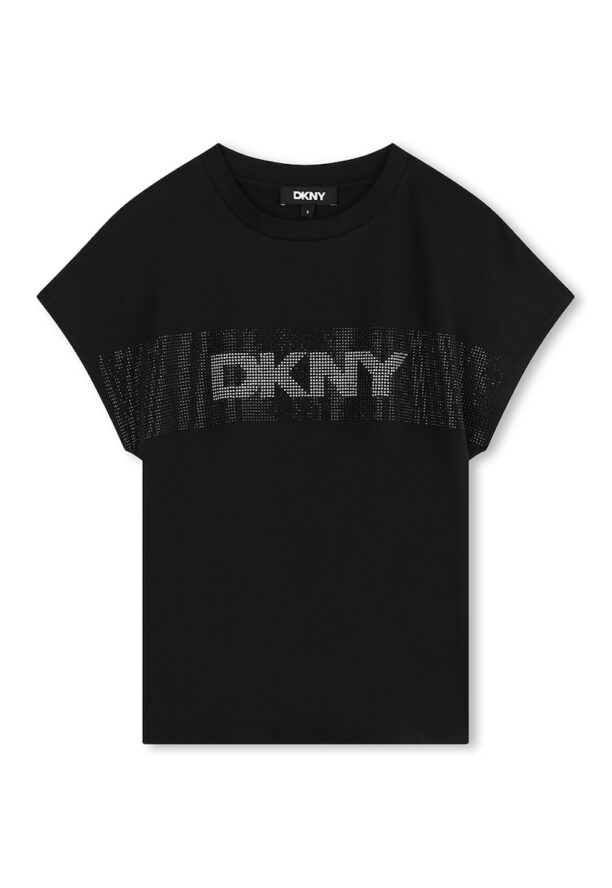 Тениска с декоративни камъни DKNY