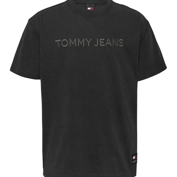 Тениска с овално деколте и бродирано лого Tommy Jeans