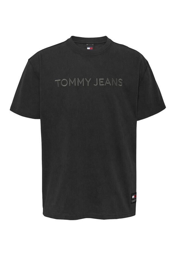 Тениска с овално деколте и бродирано лого Tommy Jeans