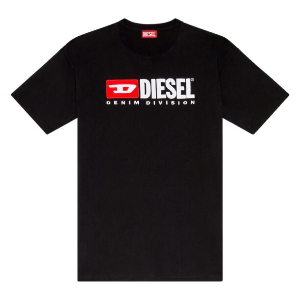 Тениска с овално деколте и лого Diesel