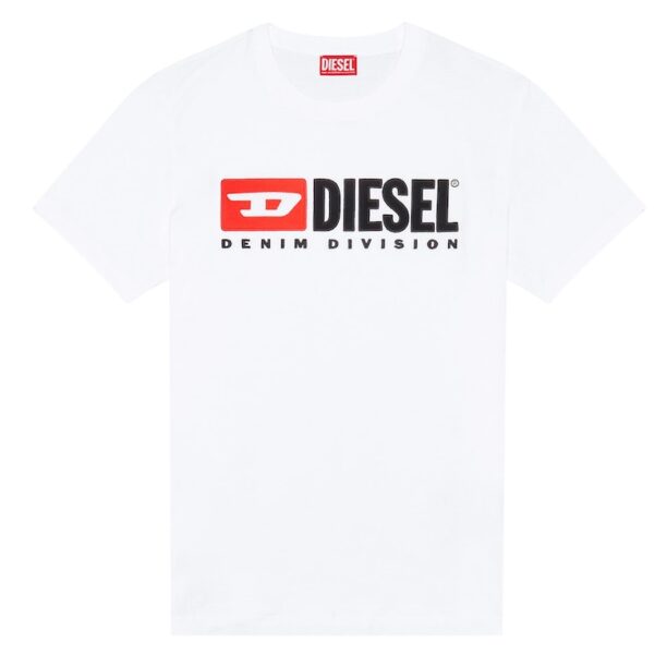 Тениска с овално деколте и лого Diesel