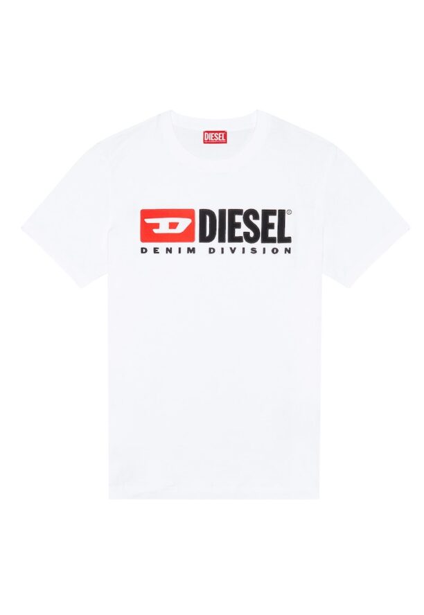 Тениска с овално деколте и лого Diesel