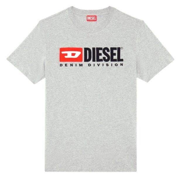 Тениска с овално деколте и лого Diesel