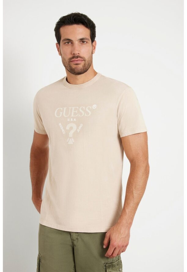 Тениска с овално деколте и лого GUESS