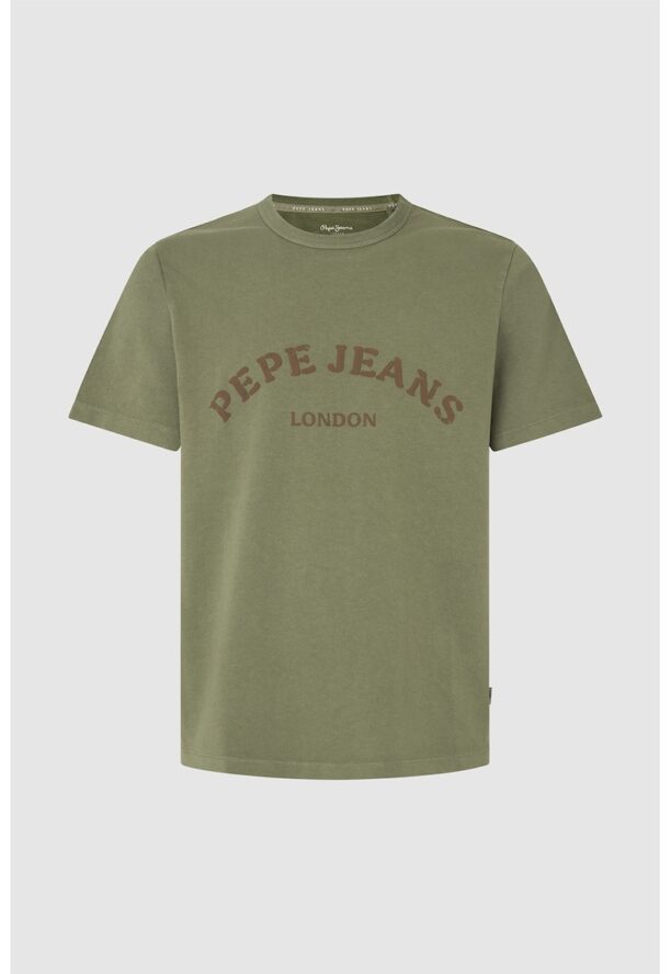 Тениска с овално деколте и лого Pepe Jeans London