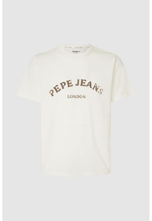 Тениска с овално деколте и лого Pepe Jeans London