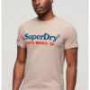 Тениска с овално деколте и лого SUPERDRY