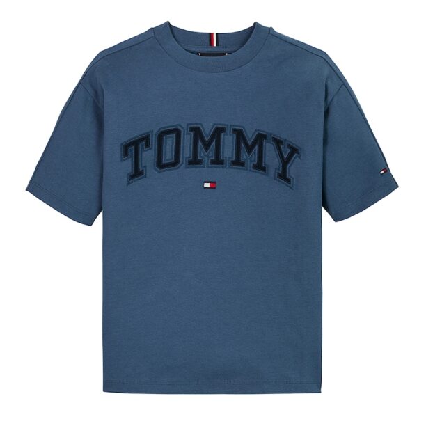 Тениска с овално деколте и лого Tommy Hilfiger