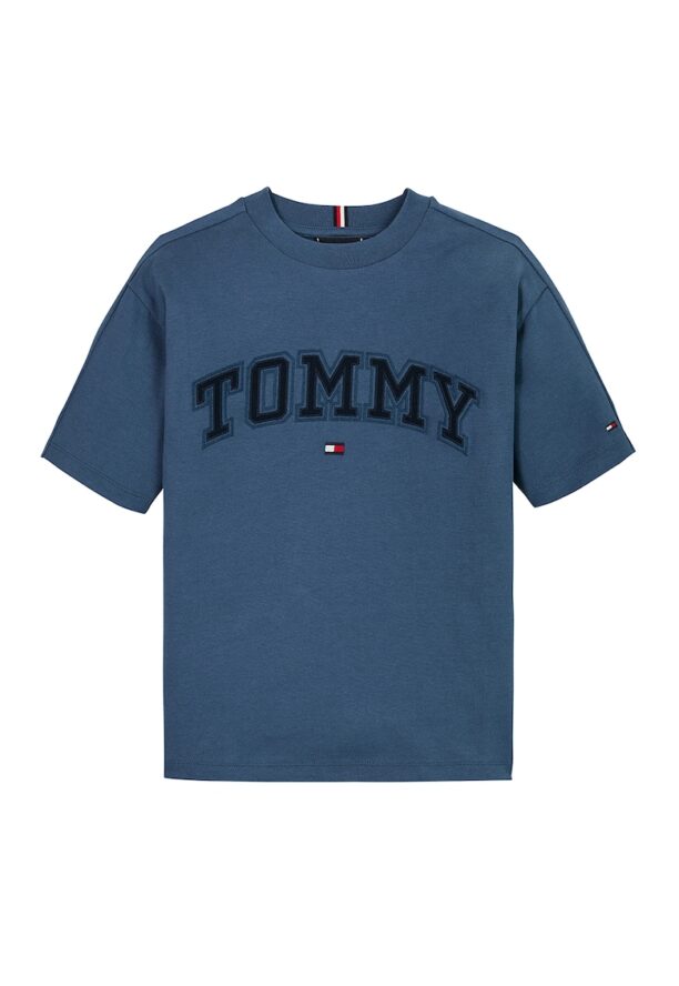 Тениска с овално деколте и лого Tommy Hilfiger