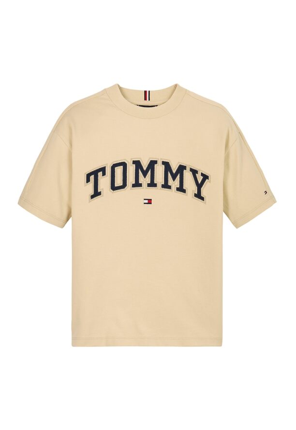 Тениска с овално деколте и лого Tommy Hilfiger