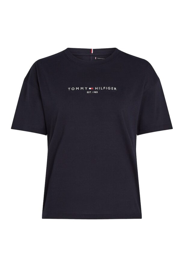 Тениска с овално деколте с лого Tommy Hilfiger