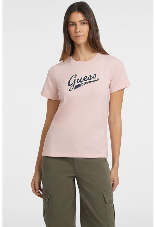 Тениска с памук и лого GUESS JEANS