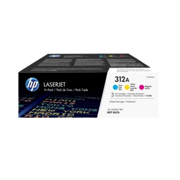 Тонер касета за HP Color LaserJet Pro MFP M476dn/M476nw/M476dw - Yellow/Magenta/Cyan - 3Pack -312A- CF440AM - Заб.: 3x2700 брой копия цена