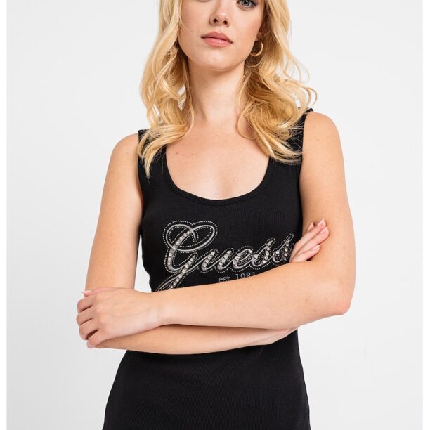 Топ с декоративни камъни GUESS