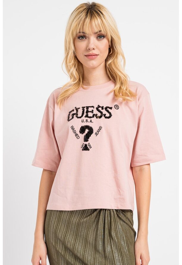 Фитнес тениска с лого GUESS