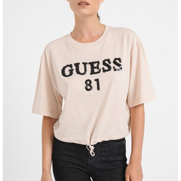 Фитнес тениска с паднали ръкави GUESS