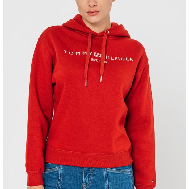 Худи с връзка и бродирано лого Tommy Hilfiger