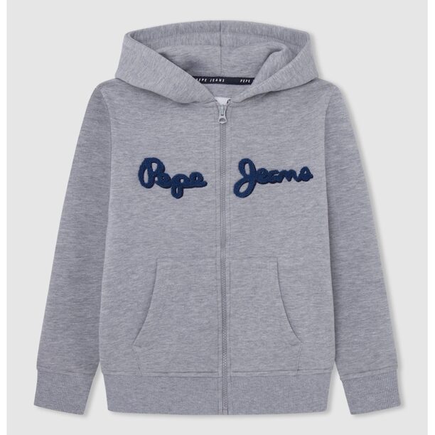 Худи с цип и лого Pepe Jeans London