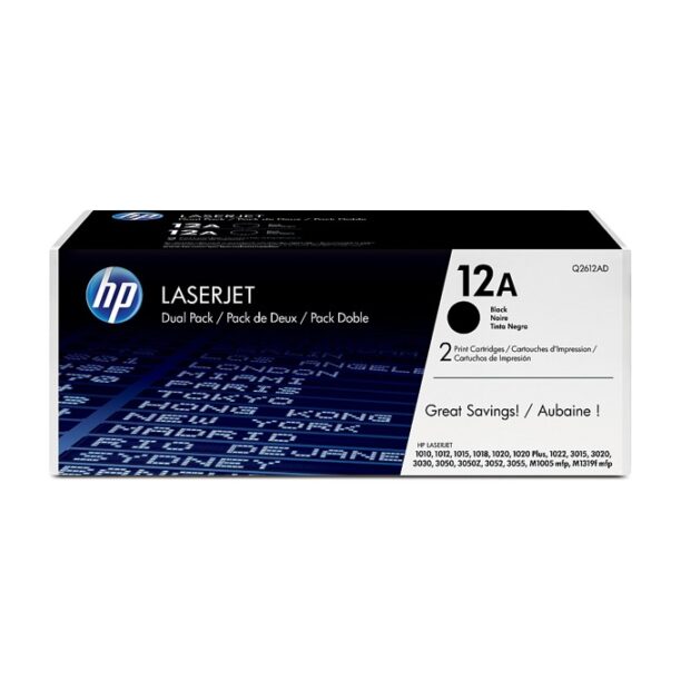 КАСЕТА ЗА HP ULTRA PRECISE PRINT LASER JET M1005/1010/1012/1015/1018/1020/1022/M1319/3015/3020/3030/3050/3052/3055 - Twin pack - P№ Q2612AD - заб.: 2x2000k цена