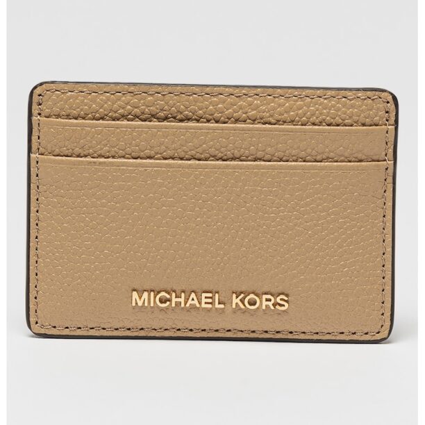 Калъф за карти от кожа с лого Michael Kors