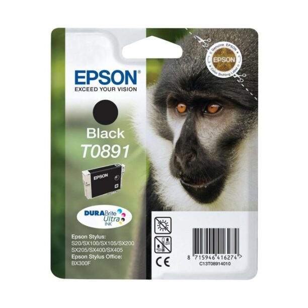 Касета ЗА EPSON STYLUS S20/SX100/105/200/205/400/405/BX300F - Black - P№ C13T08914010 - заб.: 5.8ml. цена